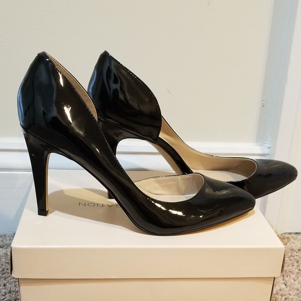 Black Heel Pumps, Size 9.5